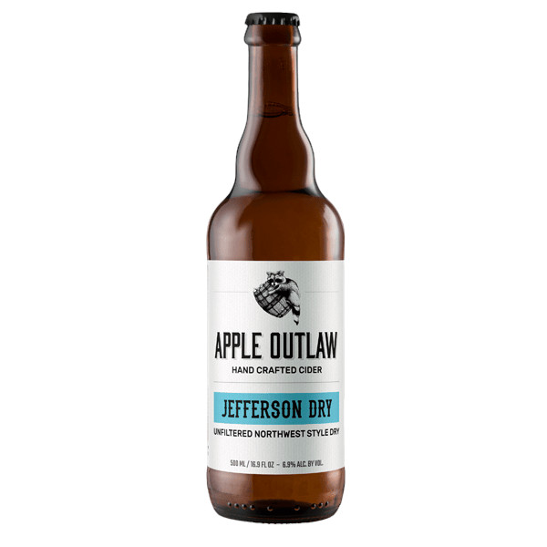 A bottle of apple outlaw jefferson rye.